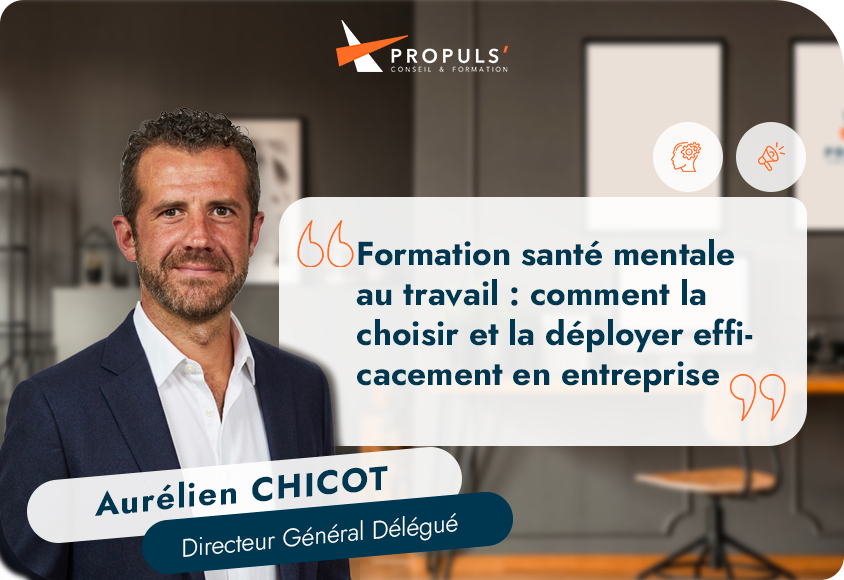 Aurélien Chicot présentant un article sur la santé mentale